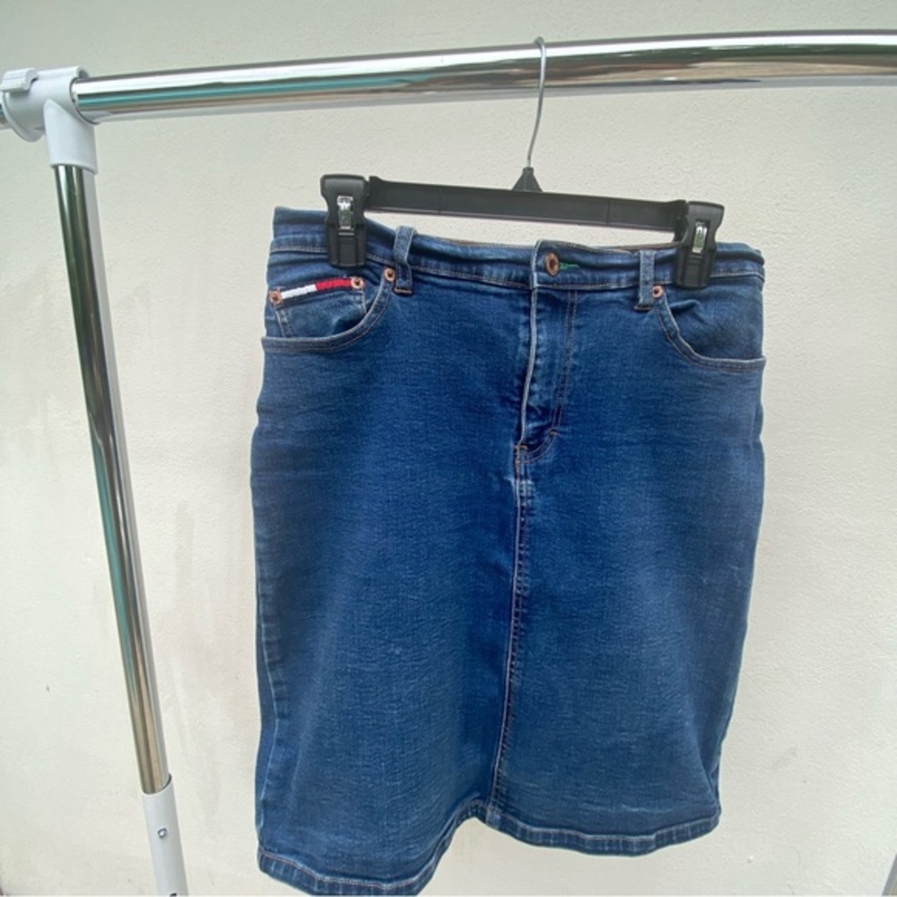Y2K Tommy Jeans Blue Denim Skirt Size 11